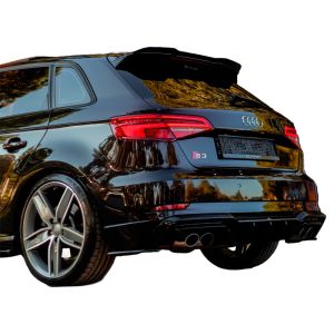 Oneway Hinten Diffusor Schwarz ABS Plastik Audi S3 Facelift