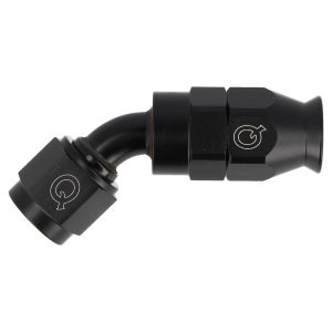 QSP Schlauchadapter PTFE 45 Grad Schwarz Aluminium