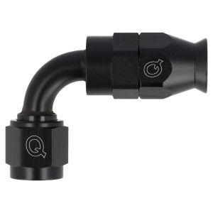 QSP Schlauchadapter PTFE 90 Grad Schwarz Aluminium