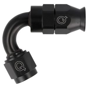 QSP Schlauchadapter PTFE 120 Grad Schwarz Aluminium
