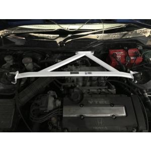 Ultra Racing Vorne Domstrebe 3 Punkt Weiss Stahl Honda Civic