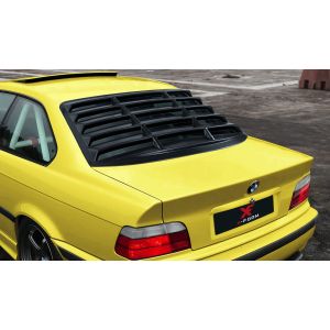 X-Form Hinten Window Louvers Schwarz Glänzend ABS Plastik BMW 3-serie