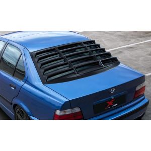 X-Form Hinten Window Louvers Schwarz Glänzend ABS Plastik BMW 3-serie