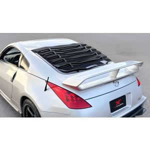 X-Form Hinten Window Louvers Schwarz Glänzend ABS Plastik Nissan 350Z