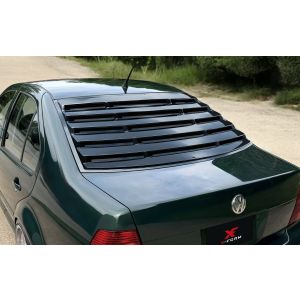 X-Form Hinten Window Louvers Schwarz Glänzend ABS Plastik Volkswagen Bora