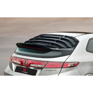 X-Form Hinten Window Louvers Schwarz Glänzend ABS Plastik Honda Civic