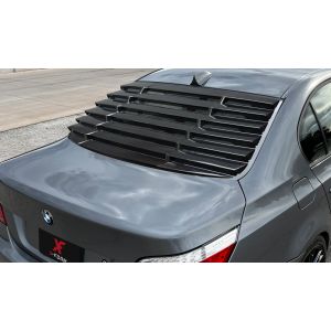 X-Form Hinten Window Louvers Schwarz Glänzend ABS Plastik BMW 5-serie