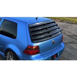 X-Form Hinten Window Louvers Schwarz Glänzend ABS Plastik Volkswagen Golf
