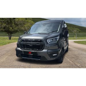 X-Form Vorne Spoilerlippe Schwarz Glänzend ABS Plastik Ford Transit Facelift