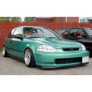PU Design Vorne Spoilerlippe SIR Style Schwarz Polyurethan Honda Civic Pre-Facelift 1996-1998