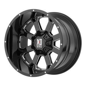 XD Wheels XD825 Buck 25 Felgen 20 Zoll 9J ET0 5x139.7,5x150 Guss Gloss Black Milled