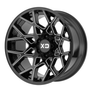 XD Wheels XD831 Chopstix Felgen 20 Zoll 10J ET-24 6x139.7 Guss Gloss Black Milled