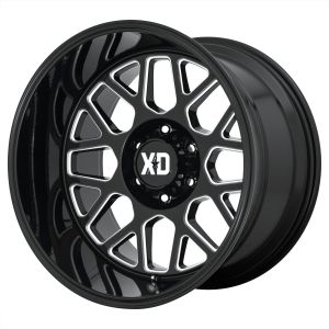 XD Wheels XD849 Grenade II Felgen 24 Zoll 12J ET-44 8x170 Guss Gloss Black Milled