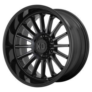 XD Wheels XD857 Whiplash Felgen 22 Zoll 10J ET-18 5x139.7 Guss Gloss Black W/ Grey Tint