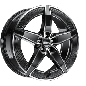 Ronal R72 Felgen 20 Zoll 8.5J ET45 5x112 Jet Black Front Cut