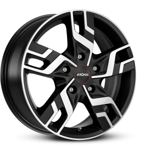 Ronal R64 Felgen 17 Zoll 7J ET60 5x118 Black Matt Front Cut