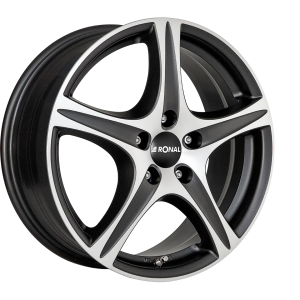 Ronal R56 Felgen 16 Zoll 6.5J ET54 5x112 Black Matt Front Cut