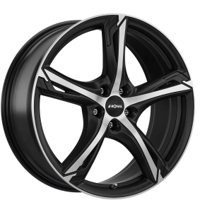 Ronal R62 Felgen 18 Zoll 7.5J ET45 5x112 Jet Black Matt Front Cut