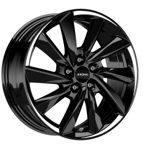 Ronal R70 Felgen 18 Zoll 7.5J ET50 5x114.3 Jet Black White Tail