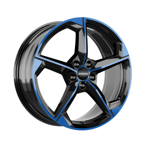 Ronal R66 Felgen 20 Zoll 8.5J ET45 5x112 Jet Black Blue Tinted