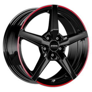 Ronal R69 Felgen 18 Zoll 8J ET57 5x112 Jet Black Red Rim