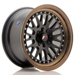 JR-Wheels JR10 Felgen 15 Zoll 8J ET20 4x100,4x108 Flat Black Bronze Lip