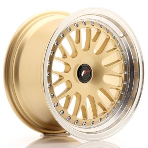 JR-Wheels JR10 Felgen 16 Zoll 8J ET20 Custom PCD Gold Machined Lip