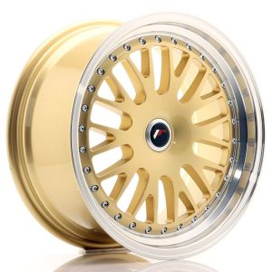 JR-Wheels JR10 Felgen 17 Zoll 8J ET35 Custom PCD Gold Machined Lip
