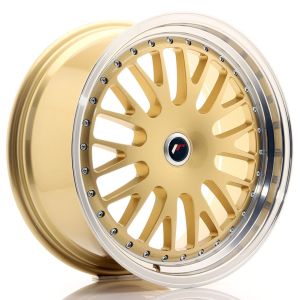 JR-Wheels JR10 Felgen 19 Zoll 8.5J ET20-35 Custom PCD Gold Machined Lip