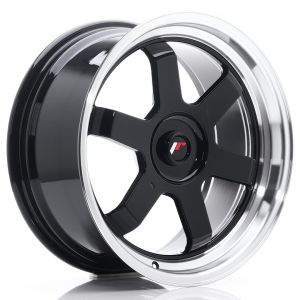 JR-Wheels JR12 Felgen 17 Zoll 8J ET35 Custom PCD Gloss Black Machined Lip