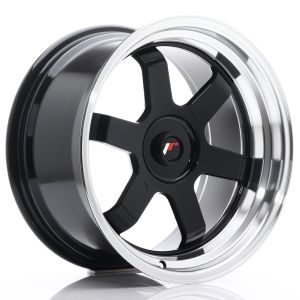 JR-Wheels JR12 Felgen 17 Zoll 9J ET25 Custom PCD Gloss Black Machined Lip