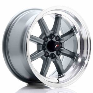JR-Wheels JR19 Felgen 15 Zoll 8J ET20 4x100,4x108 Gun Metal Machined Lip