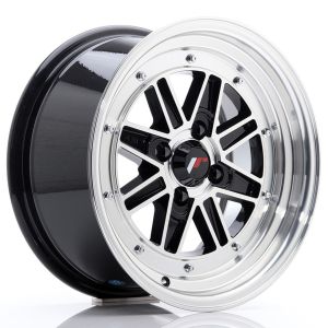 JR-Wheels JR31 Felgen 15 Zoll 7.5J ET20 4x100 Gloss Black Machined Lip