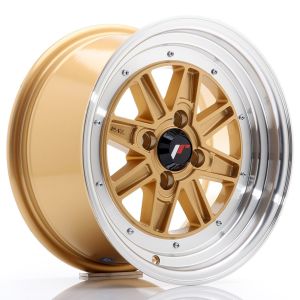 JR-Wheels JR31 Felgen 15 Zoll 7.5J ET20 4x100 Gold Machined Lip