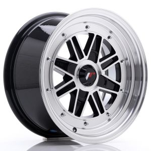 JR-Wheels JR31 Felgen 15 Zoll 7.5J ET20 Custom PCD Gloss Black Machined Lip