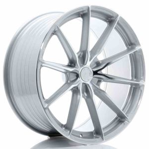 JR-Wheels JR37 Felgen 21 Zoll 10.5J ET10-46 Custom PCD Flow Form Silver Machined Face