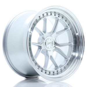 JR-Wheels JR39 Felgen 18 Zoll 10.5J ET15-22 Custom PCD Flow Form Silver Machined Face