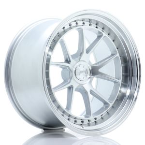 JR-Wheels JR39 Felgen 19 Zoll 11J ET0-25 Custom PCD Flow Form Silver Machined Face