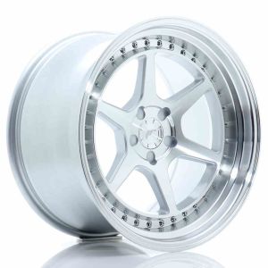 JR-Wheels JR43 Felgen 18 Zoll 10.5J ET15-22 Custom PCD Flow Form Silver Machined Face