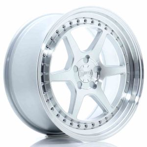 JR-Wheels JR43 Felgen 18 Zoll 8.5J ET15-35 Custom PCD Flow Form Silver Machined Face