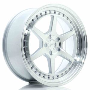 JR-Wheels JR43 Felgen 19 Zoll 8.5J ET15-35 Custom PCD Flow Form Silver Machined Face