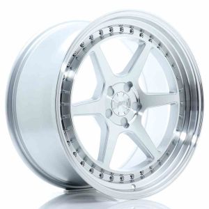JR-Wheels JR43 Felgen 19 Zoll 9.5J ET15-35 Custom PCD Flow Form Silver Machined Face