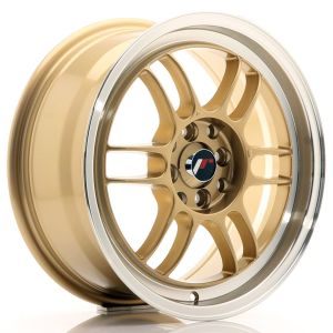 JR-Wheels JR7 Felgen 16 Zoll 7J ET38 4x100,4x114.3 Gold Machined Lip
