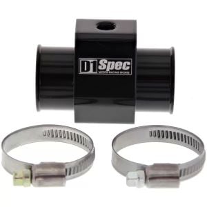 D1 Spec Wassertemperatursensor Adapter Schwarz Aluminium