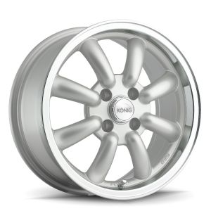König Rewind Felgen 15 Zoll 7J ET40 4x100 Guss Silver