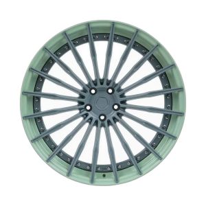 Z-Performance ZP Modular 2 Felgen 20 Zoll 9J ET25 5x112 Tief konkav Stone Foam Green Lip