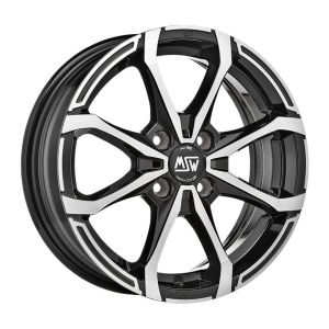 MSW MSW X4 Felgen 14 Zoll 5.5J ET40 4x100 Glanz Schwarz Machined