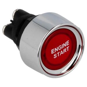 QSP Startknopf Rot - Silber 22mm