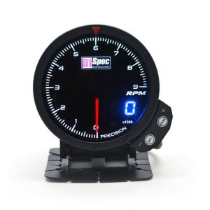 D1 Spec Anzeige Version 3 Schwarz 60mm Tachometer