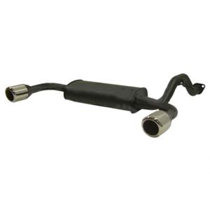 SRS Hinten Muffler Double S Conical Flange Schwarz 61mm Stahl Honda Civic,CRX